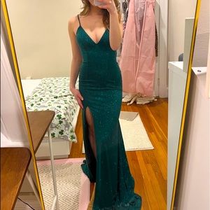 Emerald green Jovani Prom Dress